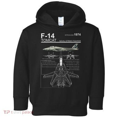 F 14 Tomcat Fighter Jet Diagram Graphic Toddler Hoodie