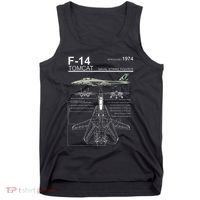 F 14 Tomcat Fighter Jet Diagram Graphic Tank Top thumb 0