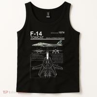 F 14 Tomcat Fighter Jet Diagram Graphic Tank Top thumb 2
