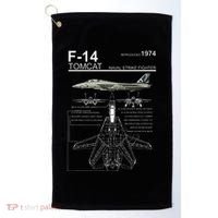 F 14 Tomcat Fighter Jet Diagram Graphic Golf Towel thumb 0