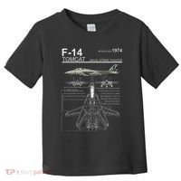 F 14 Tomcat Fighter Jet Diagram Graphic Toddler T-Shirt thumb 0