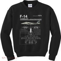 F 14 Tomcat Fighter Jet Diagram Graphic Kids Sweatshirt thumb 0