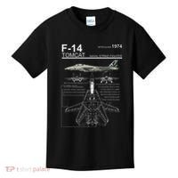 F 14 Tomcat Fighter Jet Diagram Graphic Kids T-Shirt thumb 0