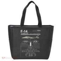 F 14 Tomcat Fighter Jet Diagram Graphic Tote Bag thumb 0