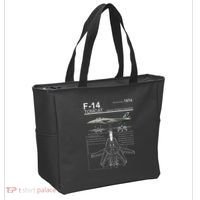 F 14 Tomcat Fighter Jet Diagram Graphic Tote Bag thumb 2
