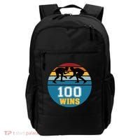 Funny 100 Wins Wrestling Gift Backpack thumb 0
