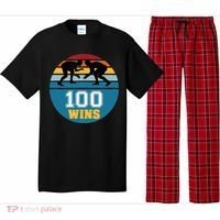 Funny 100 Wins Wrestling Gift Pajama Set thumb 0