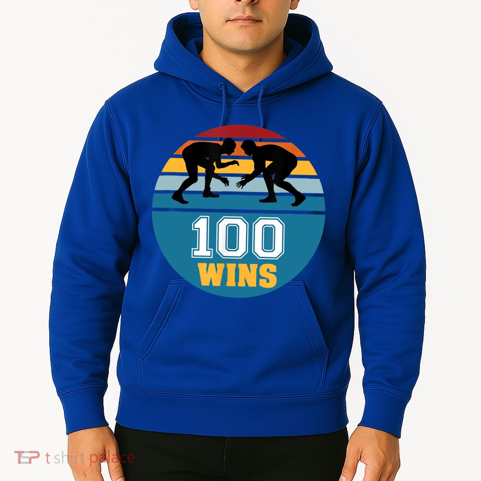 Funny 100 Wins Wrestling Gift Hoodie