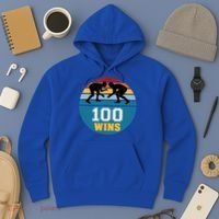 Funny 100 Wins Wrestling Gift Hoodie thumb 3