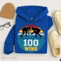 Funny 100 Wins Wrestling Gift Hoodie thumb 4
