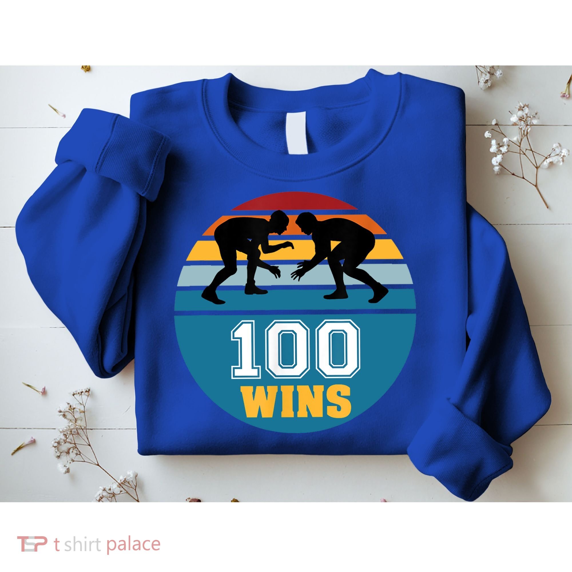 Funny 100 Wins Wrestling Gift Sweatshirt
