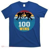 Funny 100 Wins Wrestling Gift T-Shirt thumb 0