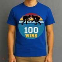 Funny 100 Wins Wrestling Gift T-Shirt thumb 3