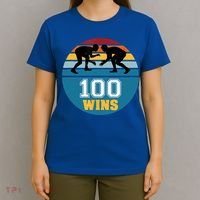 Funny 100 Wins Wrestling Gift T-Shirt thumb 4