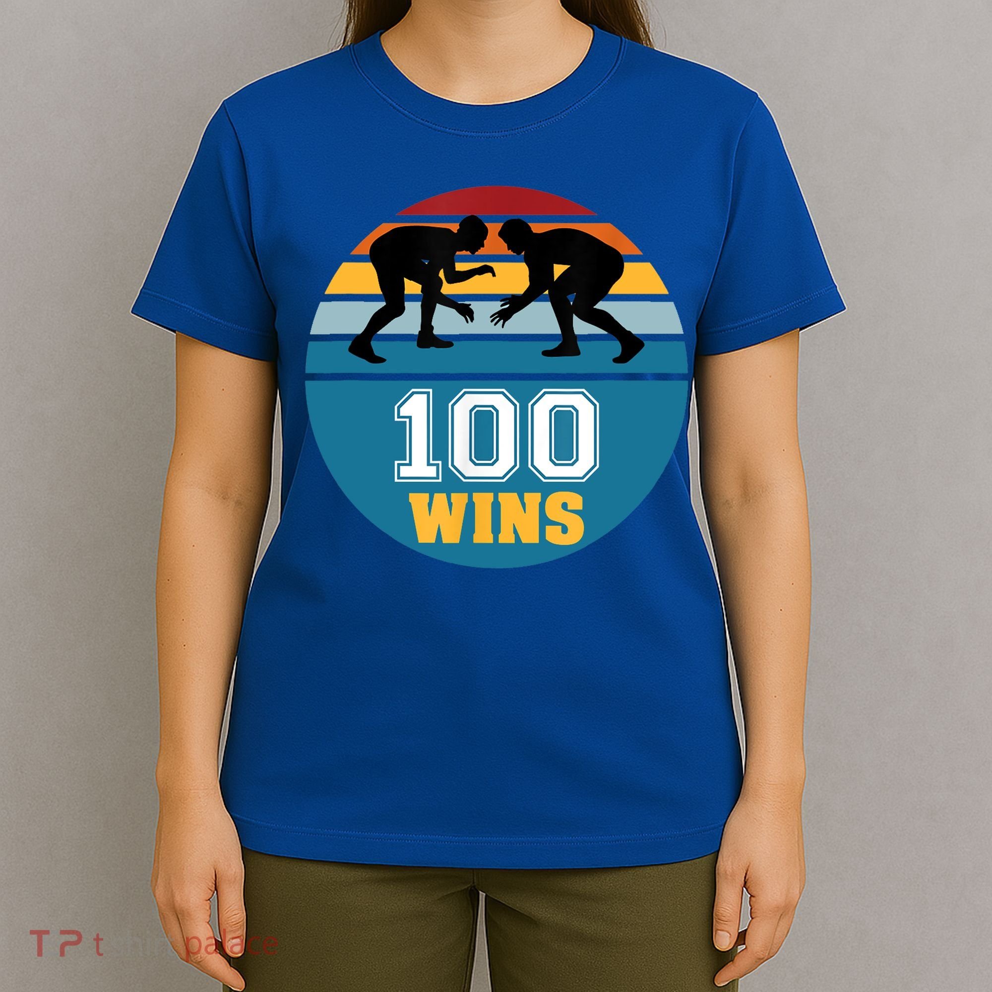 Funny 100 Wins Wrestling Gift T-Shirt