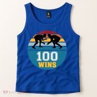 Funny 100 Wins Wrestling Gift Tank Top thumb 2