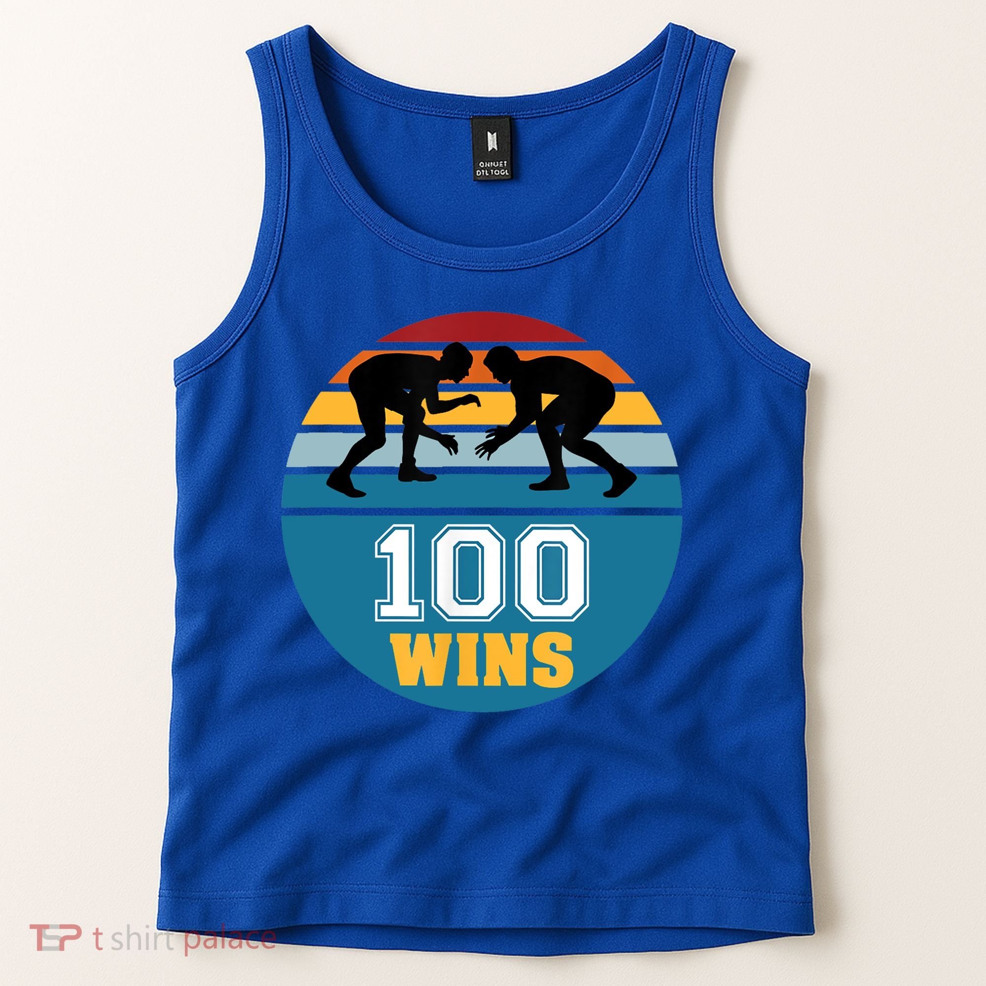 Funny 100 Wins Wrestling Gift Tank Top