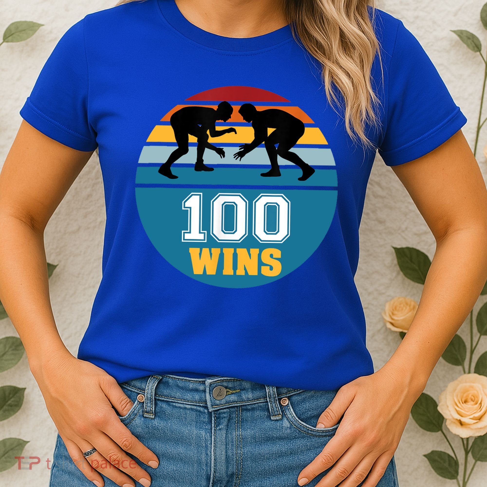 Funny 100 Wins Wrestling Gift Women's T-Shirt