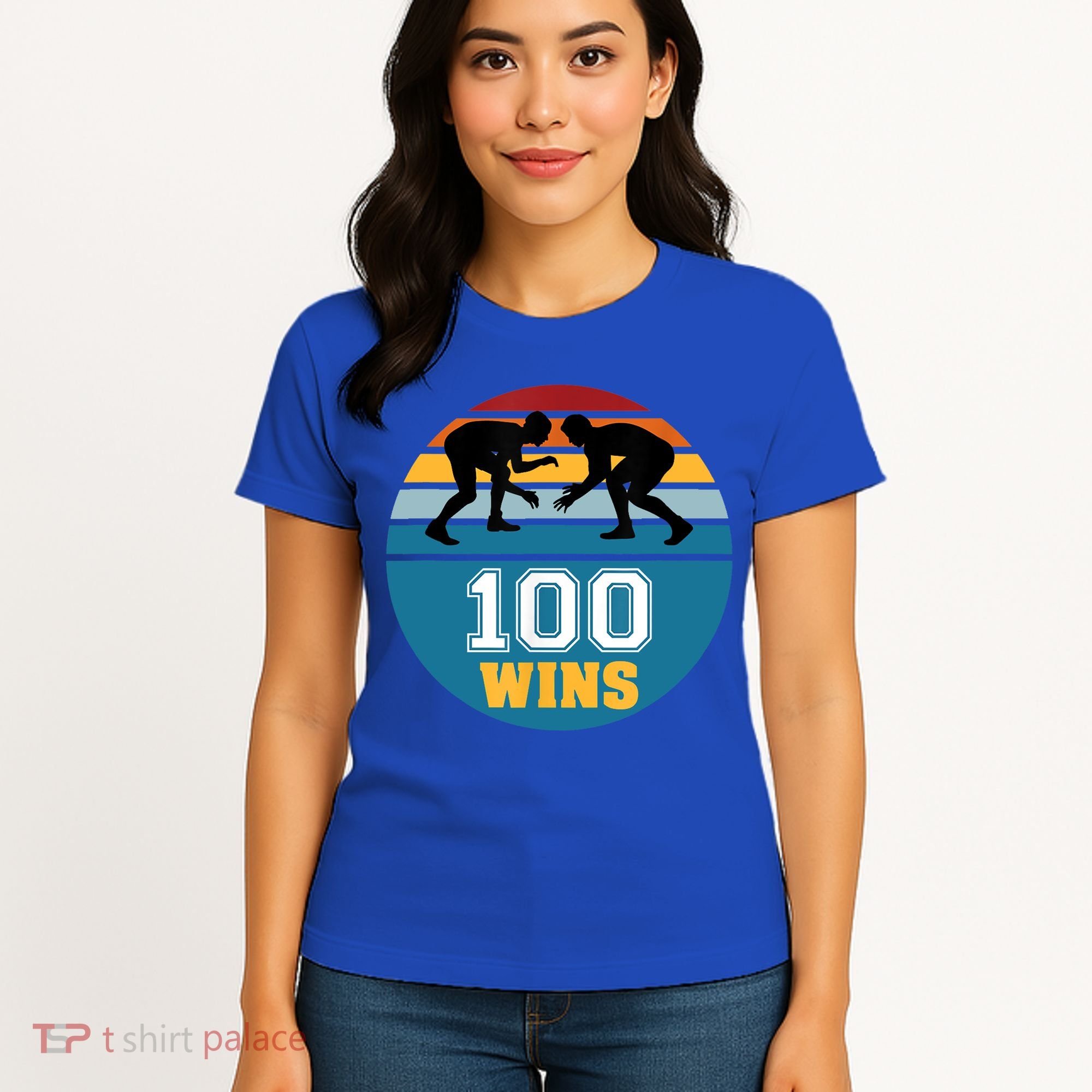 Funny 100 Wins Wrestling Gift Women's T-Shirt