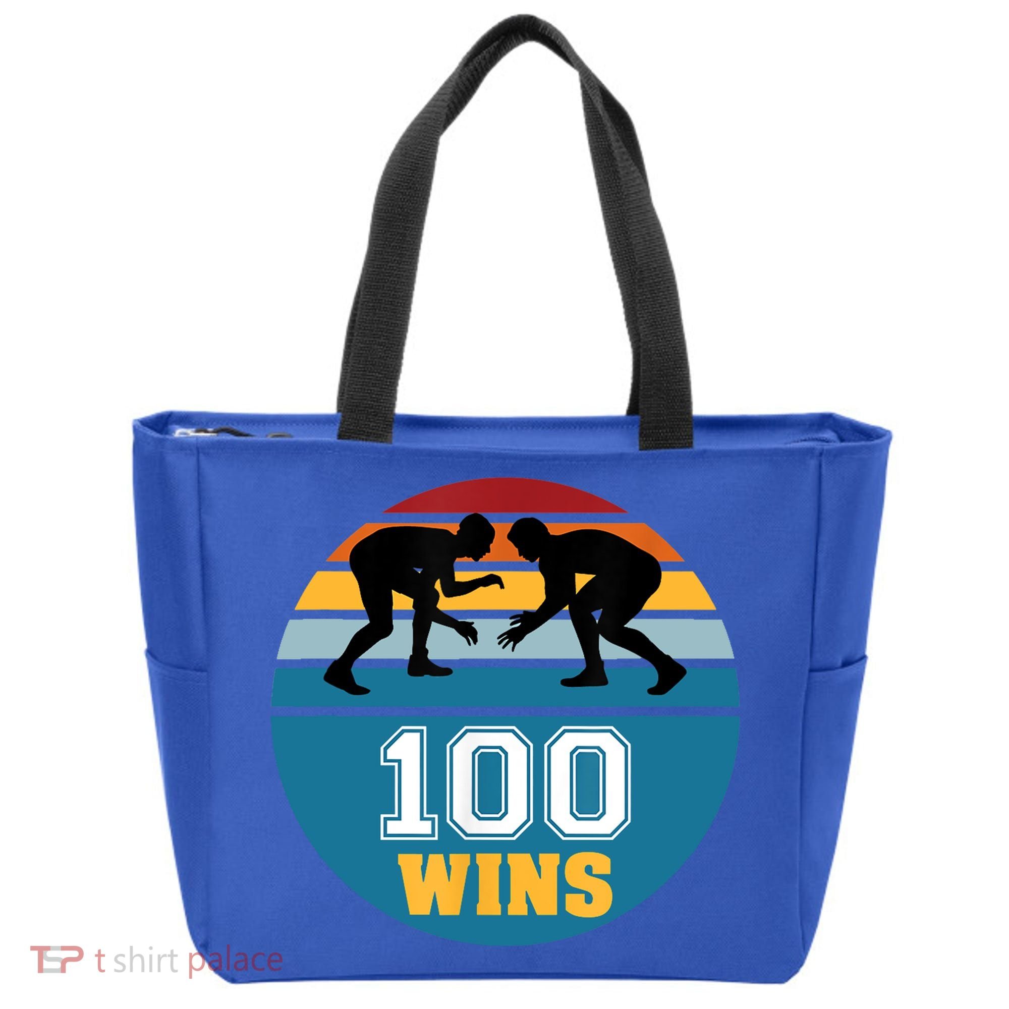 Funny 100 Wins Wrestling Gift Tote Bag