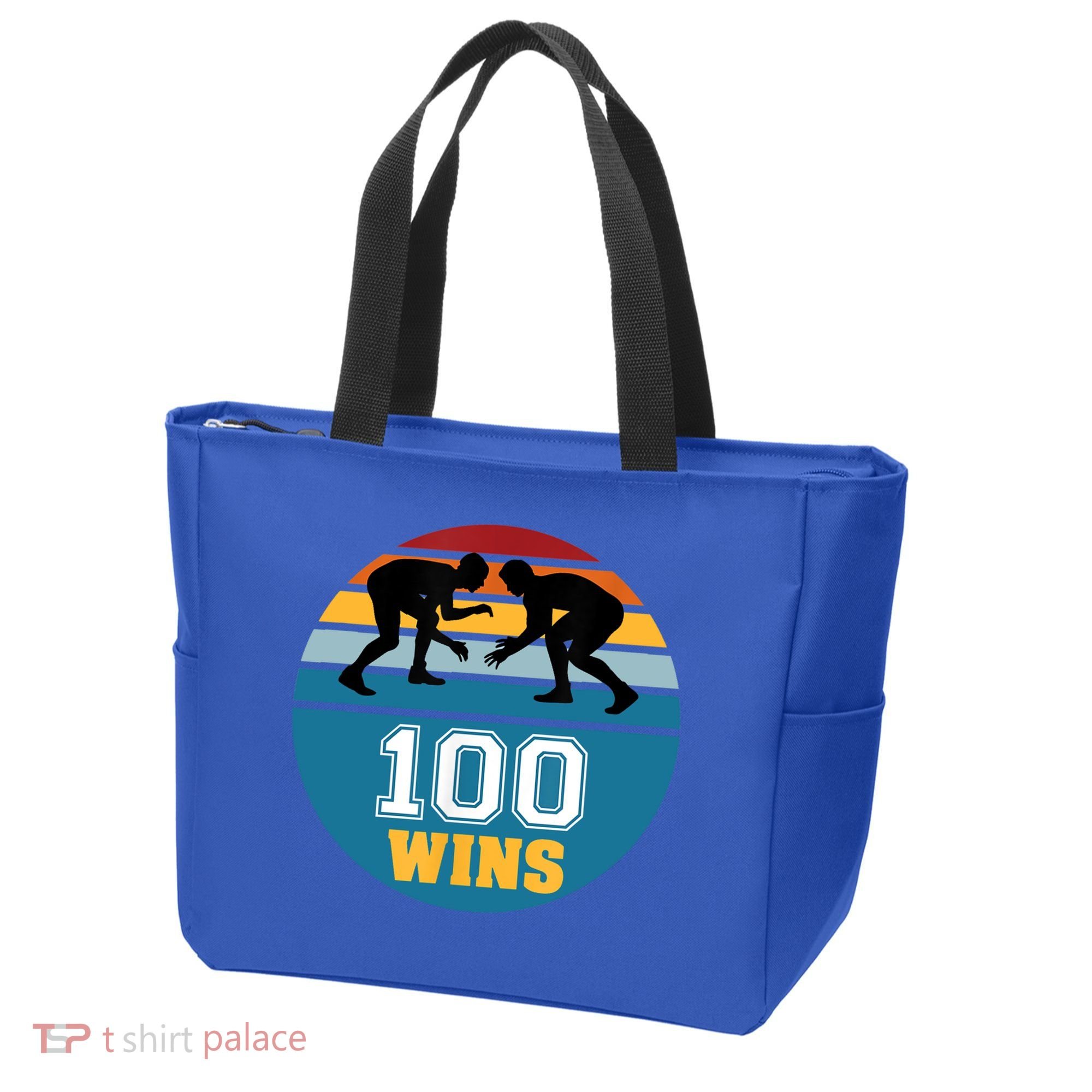 Funny 100 Wins Wrestling Gift Tote Bag