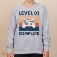 Funny 1st Wedding Anniversary For Couples Level 1 Complete Women's Sweatshirt thumb 0