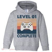 Funny 1st Wedding Anniversary For Couples Level 1 Complete Toddler Hoodie thumb 0