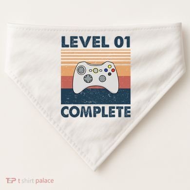 Funny 1st Wedding Anniversary For Couples Level 1 Complete USA-Made Doggie Bandana