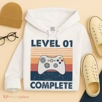 Funny 1st Wedding Anniversary For Couples Level 1 Complete Hoodie thumb 4