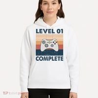 Funny 1st Wedding Anniversary For Couples Level 1 Complete Hoodie thumb 5