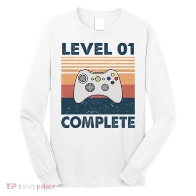 Funny 1st Wedding Anniversary For Couples Level 1 Complete Long Sleeve Shirt