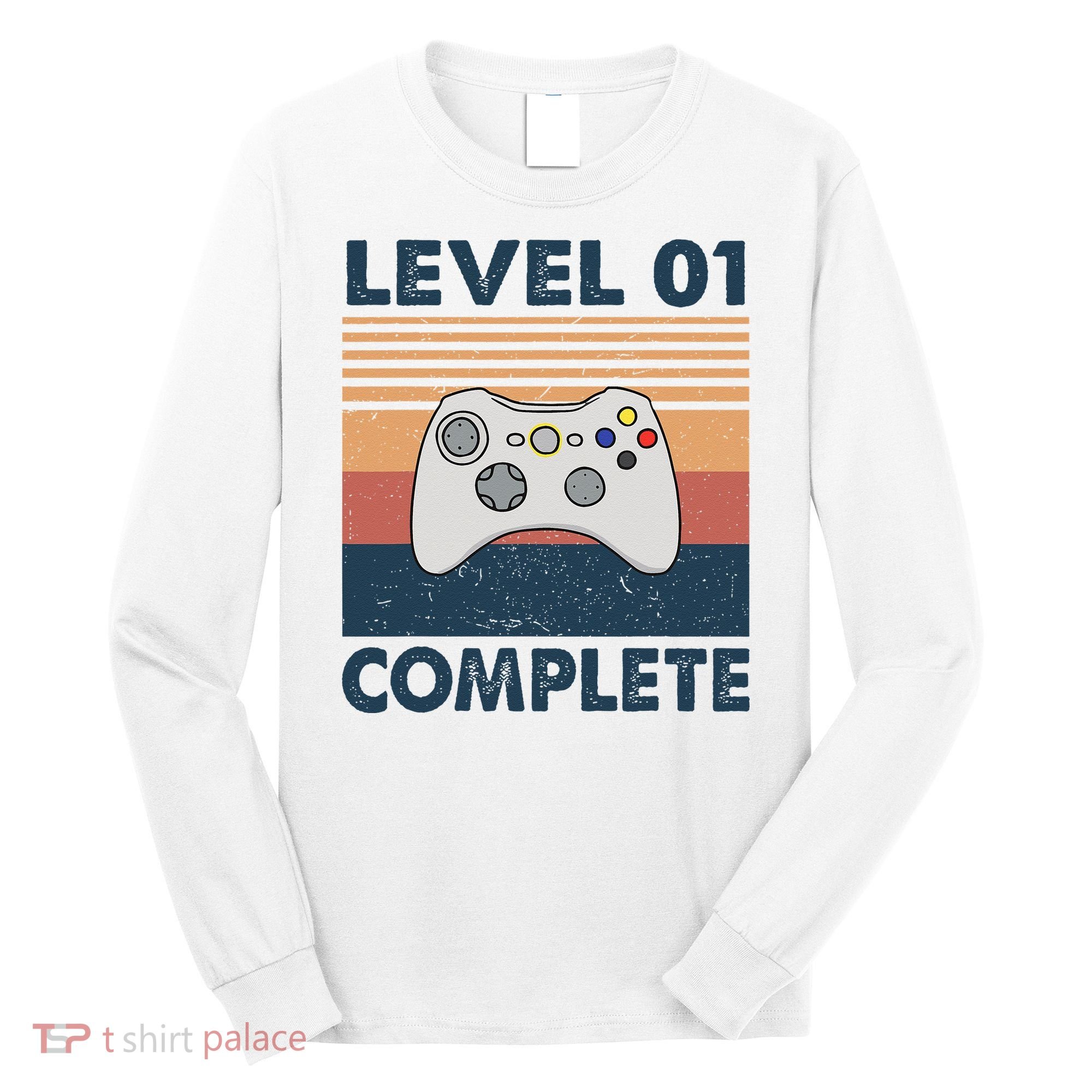 Funny 1st Wedding Anniversary For Couples Level 1 Complete Long Sleeve Shirt