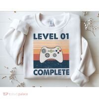 Funny 1st Wedding Anniversary For Couples Level 1 Complete Sweatshirt thumb 2