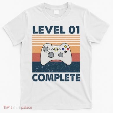 Funny 1st Wedding Anniversary For Couples Level 1 Complete T-Shirt