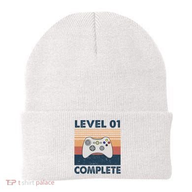 Funny 1st Wedding Anniversary For Couples Level 1 Complete Beanie