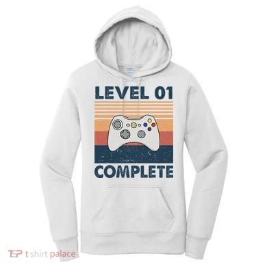 Funny 1st Wedding Anniversary For Couples Level 1 Complete Women's Hoodie