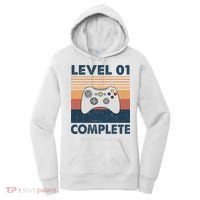 Funny 1st Wedding Anniversary For Couples Level 1 Complete Women's Hoodie thumb 0
