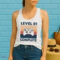 Funny 1st Wedding Anniversary For Couples Level 1 Complete Women's Tank Top thumb 2