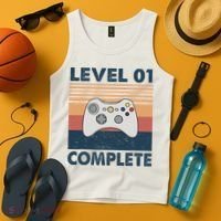Funny 1st Wedding Anniversary For Couples Level 1 Complete Tank Top thumb 4