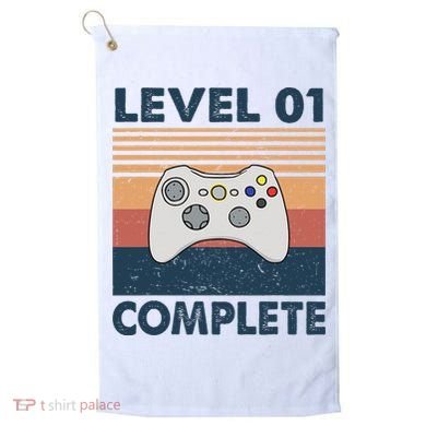Funny 1st Wedding Anniversary For Couples Level 1 Complete Golf Towel