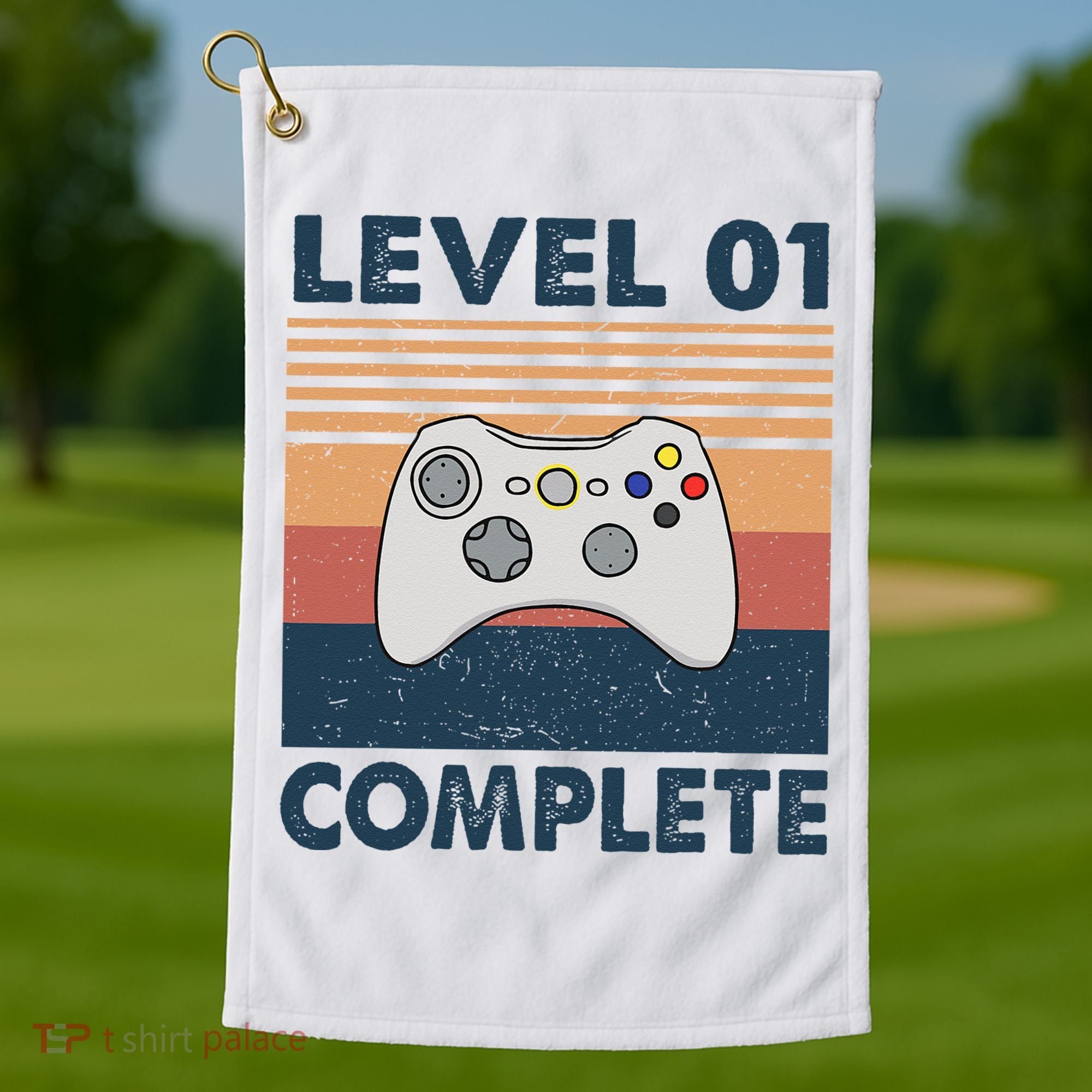 Funny 1st Wedding Anniversary For Couples Level 1 Complete Golf Towel