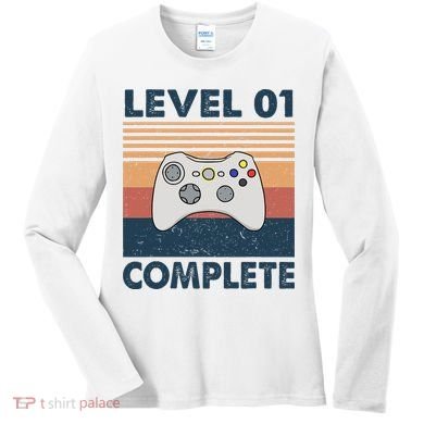 Funny 1st Wedding Anniversary For Couples Level 1 Complete Women's Long Sleeve Shirt
