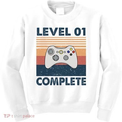 Funny 1st Wedding Anniversary For Couples Level 1 Complete Kids Sweatshirt