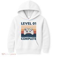 Funny 1st Wedding Anniversary For Couples Level 1 Complete Kids Hoodie thumb 0
