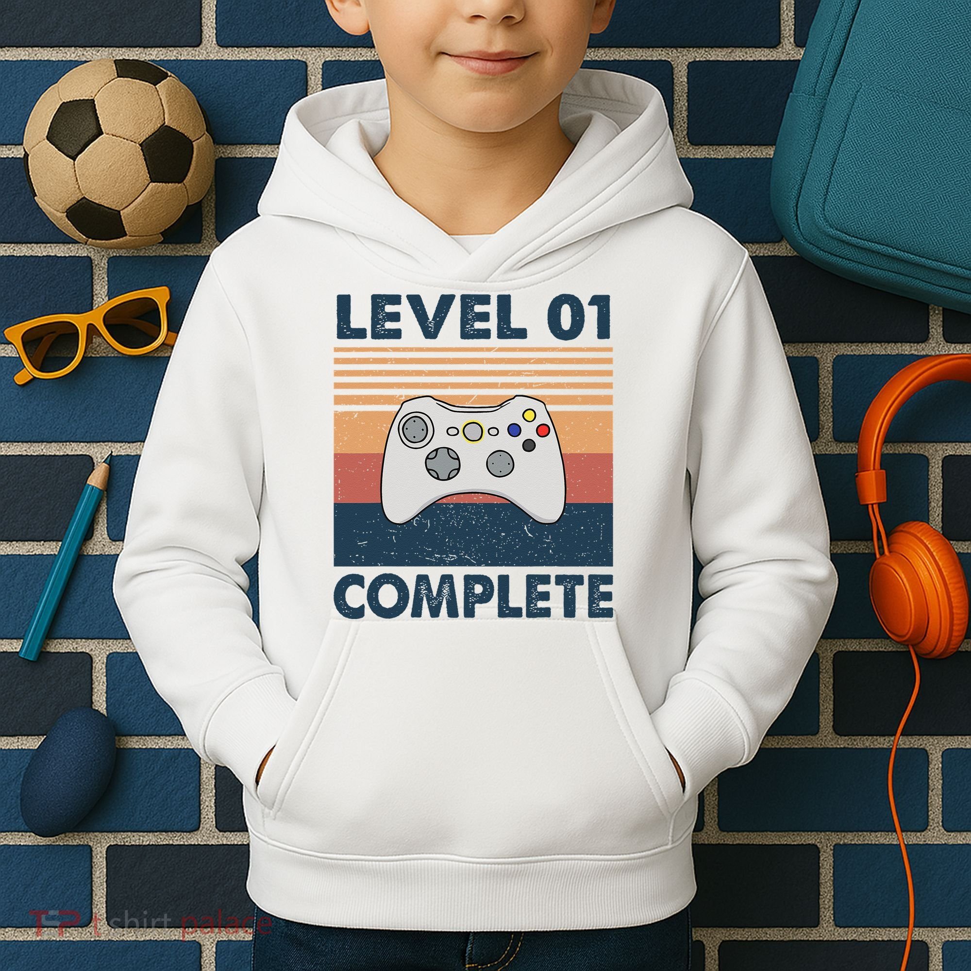 Funny 1st Wedding Anniversary For Couples Level 1 Complete Kids Hoodie