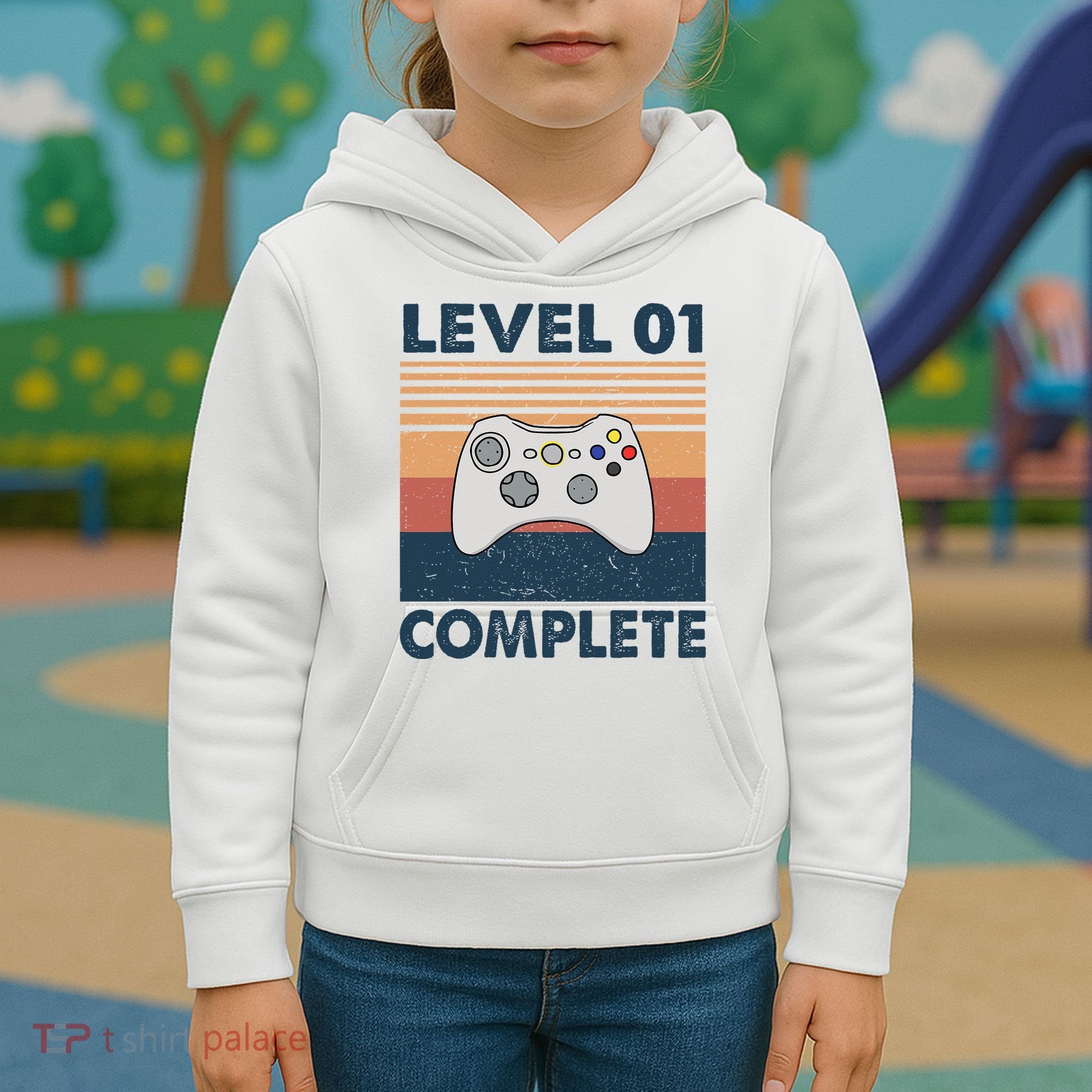 Funny 1st Wedding Anniversary For Couples Level 1 Complete Kids Hoodie