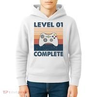 Funny 1st Wedding Anniversary For Couples Level 1 Complete Kids Hoodie thumb 4