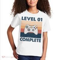 Funny 1st Wedding Anniversary For Couples Level 1 Complete Kids T-Shirt thumb 2