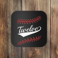 Funny 12 Year Old 12th Baseball Softball Birthday Party Gift Coaster thumb 0