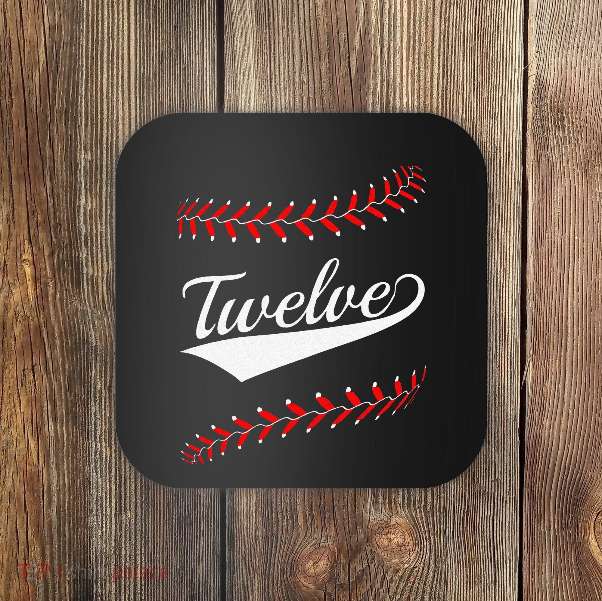 Funny 12 Year Old 12th Baseball Softball Birthday Party Gift Coaster